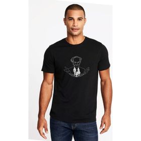 Qivi A Series Of Unfortunate Events Olaf's Fortune Circle Baskılı Siyah Erkek Örme Tişört T-Shirt Tişört