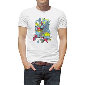 Qivi Adem Mtv Baskılı Beyaz Erkek Örme Tshirt