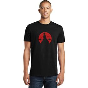 Qivi Akatsuki Anime Baskılı Siyah Erkek Örme T-shirt