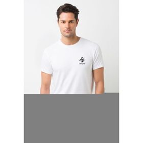 Qivi Akrep Burcu Baskılı Beyaz Erkek Örme T-shirt