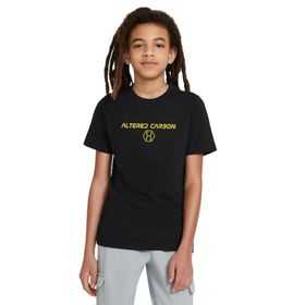 Qivi Altered Carbon Logo Baskılı Unisex Çocuk Siyah T-shirt