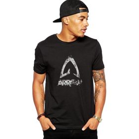 Qivi Altered Carbon Logo Eskitme Baskılı Beyaz Erkek Örme T-shirt