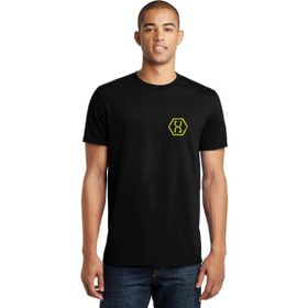 Qivi Altered Carbon Logo Eskitme Baskılı Siyah Erkek Örme T-shirt