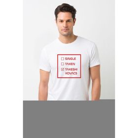 Qivi Altered Carbon Status Baskılı Beyaz Erkek Örme T-shirt