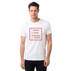 Qivi Altered Carbon Status Baskılı Beyaz Erkek Örme T-shirt