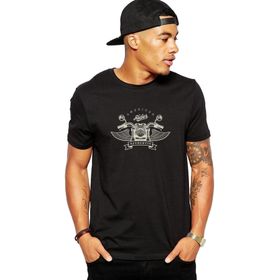 Qivi American Motor Authentic Baskılı Baskılı Beyaz Erkek Örme T-shirt