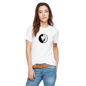 Qivi Amerikan Pit Bull Terrier Amerikan Bully Amerikan Staffordshire Terrier Baskılı Beyaz Kadın Örme T-shirt