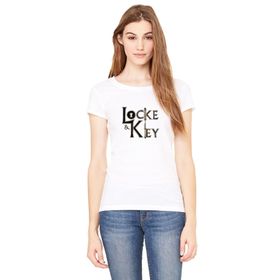Qivi And Key All Keys Lockekey Tt Baskılı Örme Beyaz Kadın T-shirt