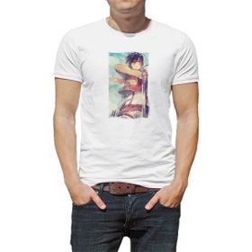 Qivi Anime Attack On Titan Baskılı Baskılı Beyaz Erkek Örme T-shirt