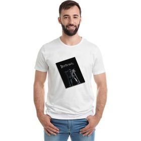 Qivi Anime Death Note Baskılı Beyaz Erkek Örme Tshirt