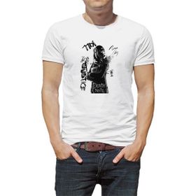 Qivi Anime Death Note Baskılı Beyaz Erkek Örme Tshirt