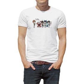 Qivi Anime Death Note Baskılı Beyaz Erkek Örme Tshirt