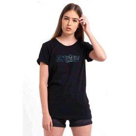 Qivi Anime Fairytail Baskılı Örme Siyah TYC00359233035 Kadın T-shirt
