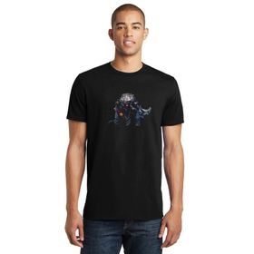 Qivi Anime Naruto Sekai Ninja Sen Jiraiya Baskılı Siyah Erkek Örme T-shirt
