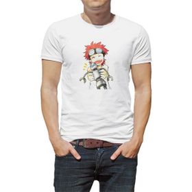 Qivi Anime One Piece Baskılı Beyaz Erkek Örme T-shirt