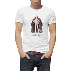 Qivi Anime One Piece Baskılı Beyaz Erkek Örme T-shirt