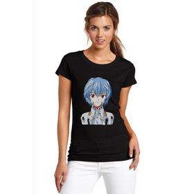 Qivi Anime One Punch Man Baskılı Örme Siyah SFK0633KDNTS Kadın T-shirt