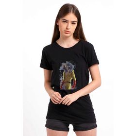 Qivi Anime One Punch Man Baskılı Örme Siyah SFK0656KDNTS T-shirt