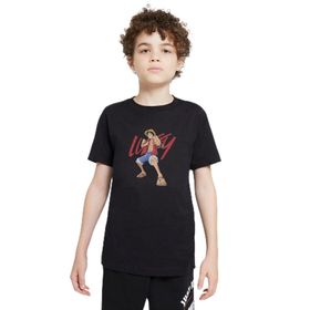 Qivi Anime Onepiece Luffy Baskılı Siyah Erkek Çocuk T-shirt