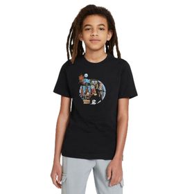 Qivi Anime Serdtfgh Baskılı Siyah Erkek Çocuk T-shirt