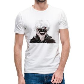 Qivi Anime Tokyo Ghoul Anteiku Baskılı Beyaz Erkek Örme T-shirt