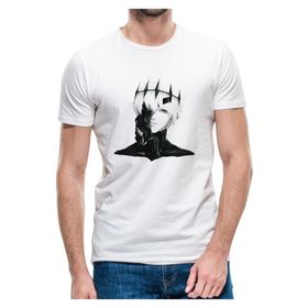 Qivi Anime Tokyo Ghoul Anteiku Baskılı Beyaz Erkek Örme T-shirt