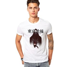 Qivi Anime Tokyo Ghoul Anteiku Baskılı Beyaz Erkek Örme T-shirt