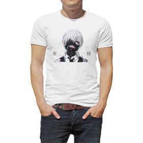 Qivi Anime Tokyo Ghoul Anteiku Baskılı Beyaz Erkek Örme T-shirt