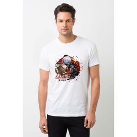 Qivi Anime Tokyo Ghoul Kaneki Manga Baskılı Beyaz Erkek Örme Tshirt