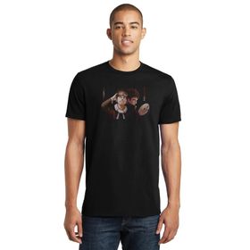 Qivi Anime Uchiha Baskılı Siyah Erkek Örme T-shirt