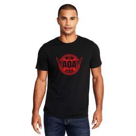 Qivi AOA Good Luck Baskılı Siyah Erkek Örme T-shirt