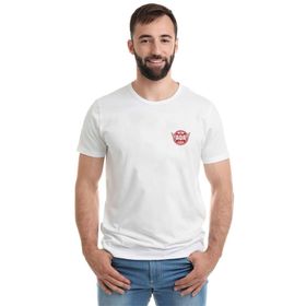 Qivi Aoa Good Luck Göğüs Baskı Baskılı Beyaz Erkek Örme T-shirt