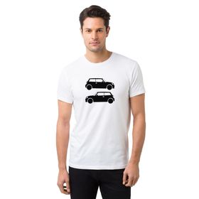 Qivi Araba Baskılı Beyaz Erkek T-shirt