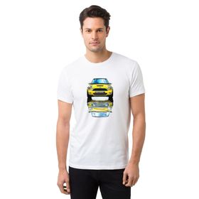 Qivi Araba S Baskılı Beyaz Erkek T-shirt