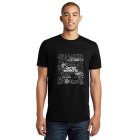 Qivi Arctic Monkeys Songs Baskılı Siyah Erkek Örme T-shirt