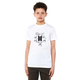 Qivi Army Logo Hit Göğüs Baskılı Unisex Çocuk Beyaz T-shirt