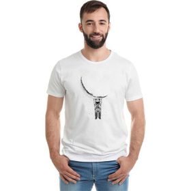 Qivi Astronot Aya Asılı Astronot Baskılı Beyaz Erkek T-shirt