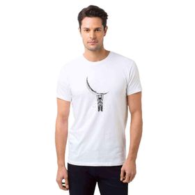Qivi Astronot Aya Asılı Astronot Baskılı Beyaz Erkek T-shirt
