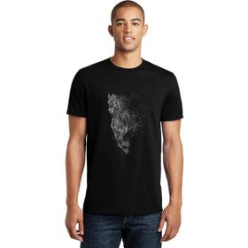 Qivi At Suliet Baskılı Siyah Erkek Örme T-shirt