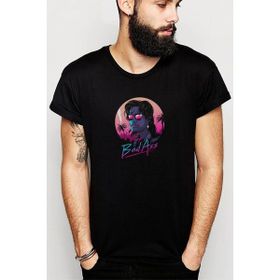 Qivi Bad ASS Baskılı Siyah Erkek Örme T-shirt