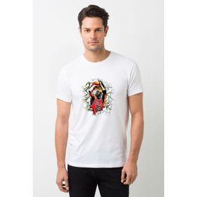 Qivi Basketball Jordan Bulls Baskılı Beyaz Erkek Örme Tshirt