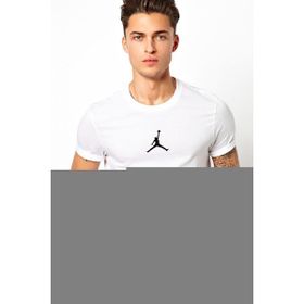 Qivi Basketbol Baskılı Beyaz Erkek Örme T-shirt
