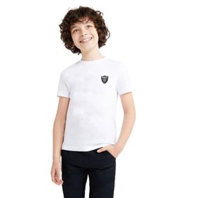 Qivi Baykuş Kız Pembe Göğüs Baskılı Unisex Çocuk Siyah T-shirt