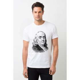 Qivi Benjamin Baskılı Beyaz Erkek Örme T-shirt