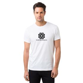 Qivi Benjamin Baskılı Beyaz Erkek Örme T-shirt