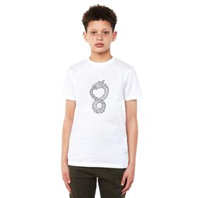 Qivi Beyaz Altered Carbon Ejderha Black Baskılı Unisex Çocuk Beyaz T-shirt