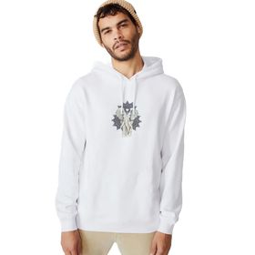 Qivi BGA0711-ERKKP Baskılı Erkek Beyaz Sweatshirt