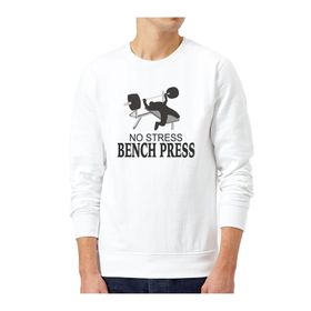 Qivi BGA1503-ERKSW Baskılı Erkek Beyaz Sweatshirt