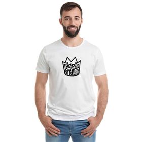 Qivi Biggie Smalls Logo Baskılı Beyaz Erkek Örme T-shirt