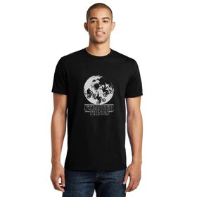 Qivi Bikes World Baskılı Siyah Erkek Örme T-shirt